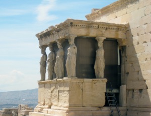 Weirdly framed picture of the Porch of the Caryatids at the Acropolis. Didn't actually go during this part of the trip, but I don't have any pictures that correspond with the journal entries because my camera was broken those days. Yes, I know. You're terribly disappointed.